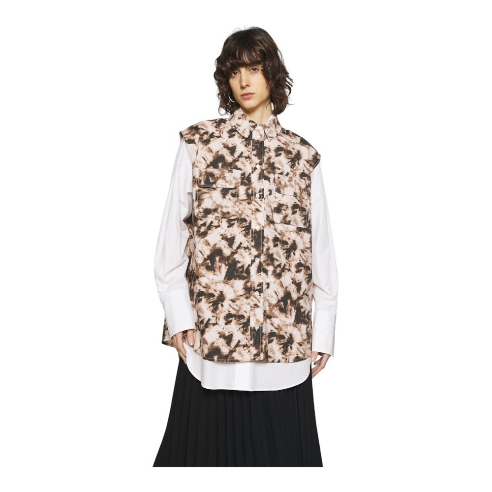 𝅺SAMSOE SAMSOE Tea Shirt Top in Camo Clay, Size M